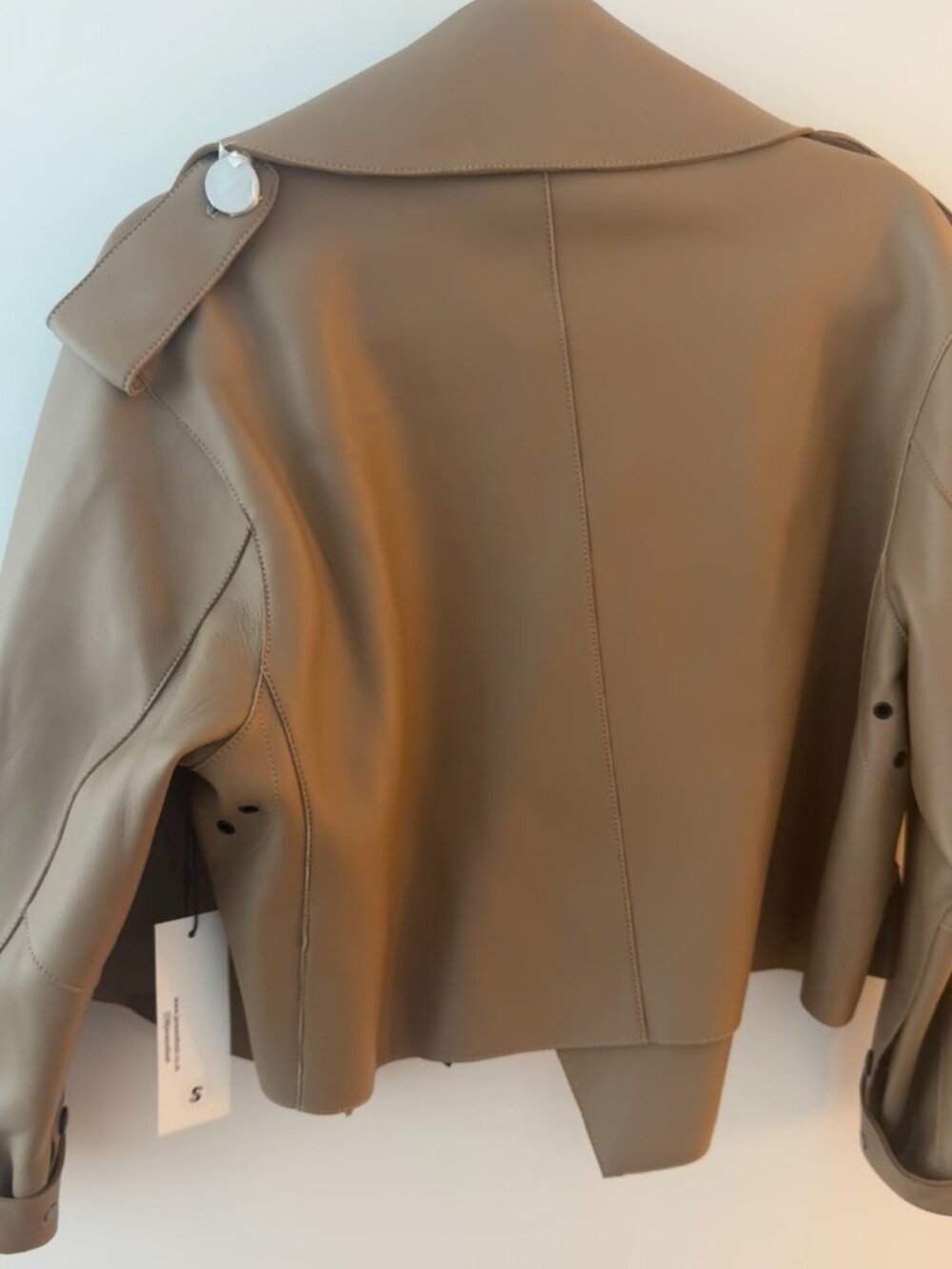 Jane & Tash Leather Jacket Trench Coat - Picture 3 of 3